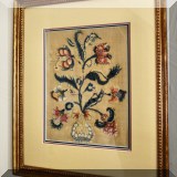 A16. Framed embroidery. 